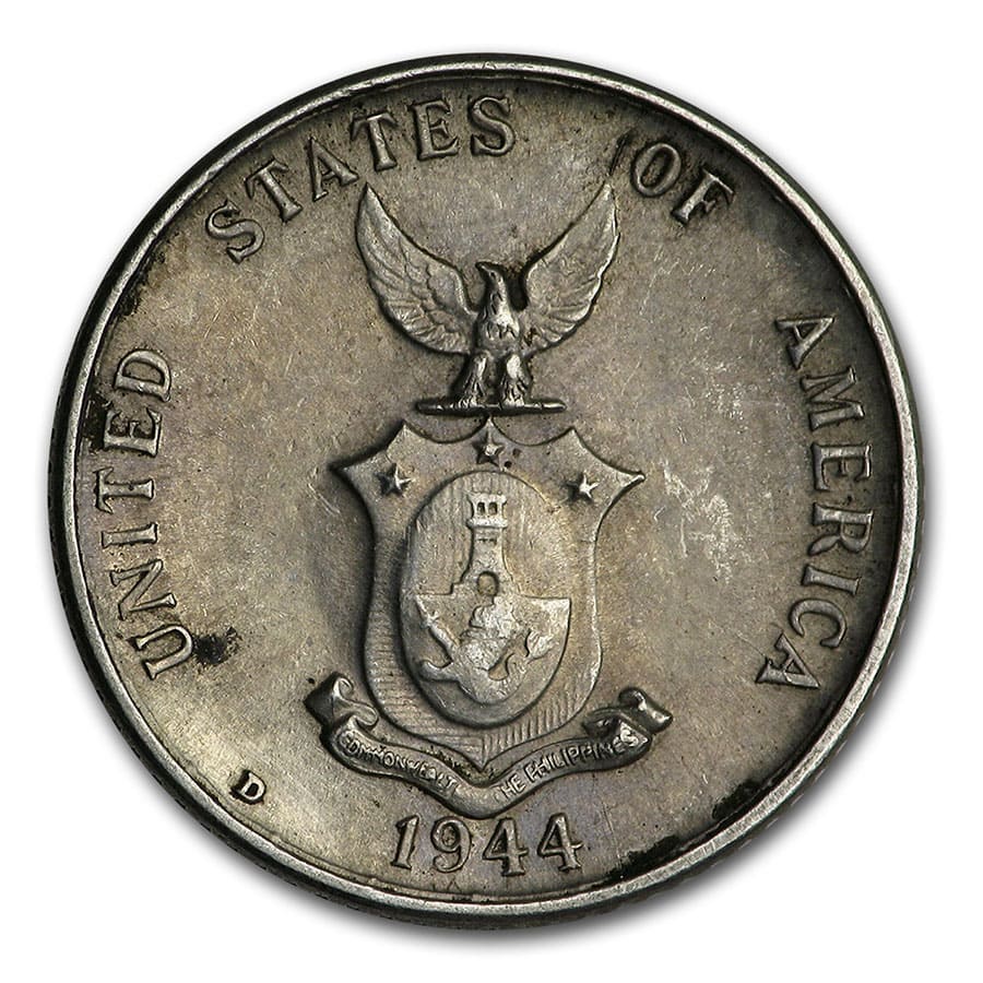 1937-1945 Philippines Silver 20 Centavos Avg Circ (Random Dates)