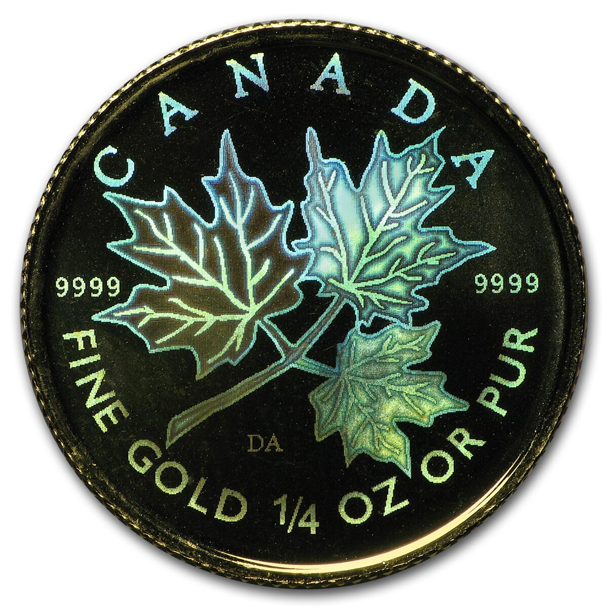 2001 Canada 1/4 oz Gold Maple Leaf BU (Hologram)