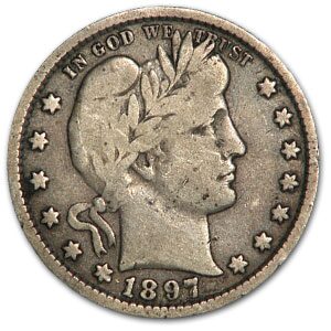1897 Barber Quarter Fine