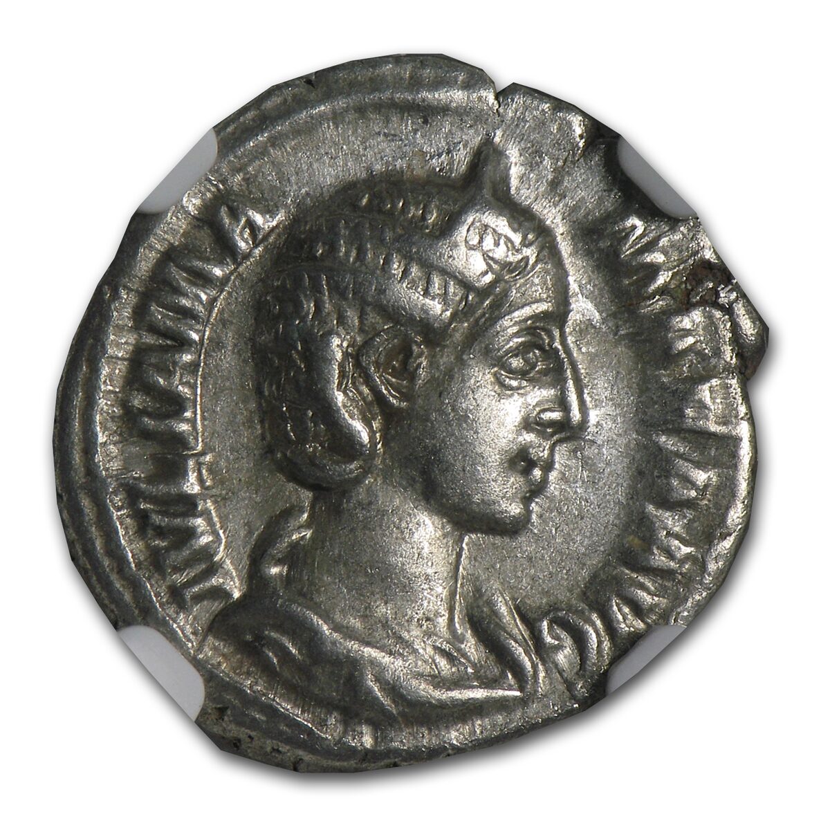 Roman Silver Denarius Julia Mamaea (222-235 AD) Ch VF NGC