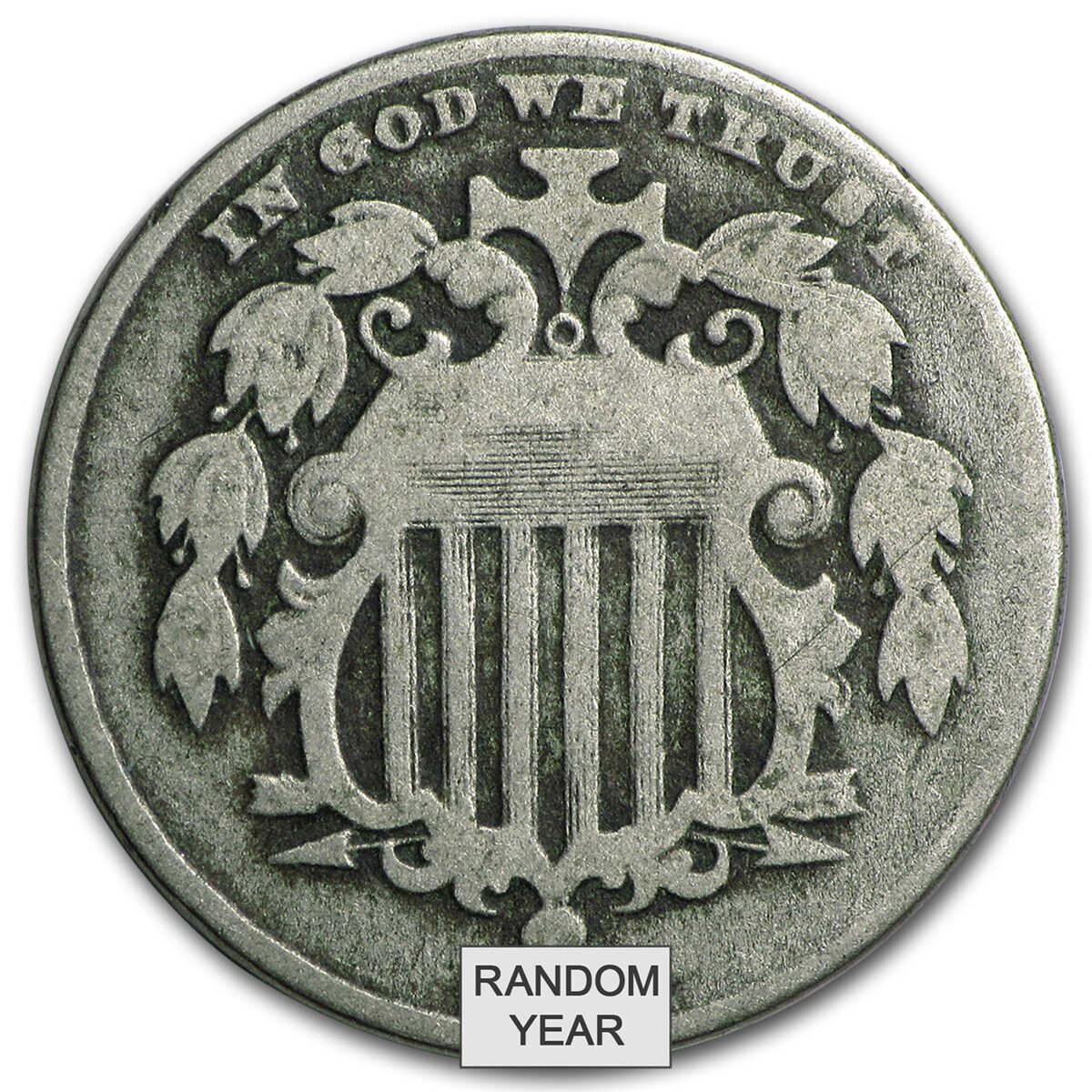 1866-1883 Shield Nickel Avg Circ