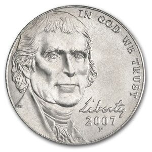 2007-P Jefferson Nickel BU