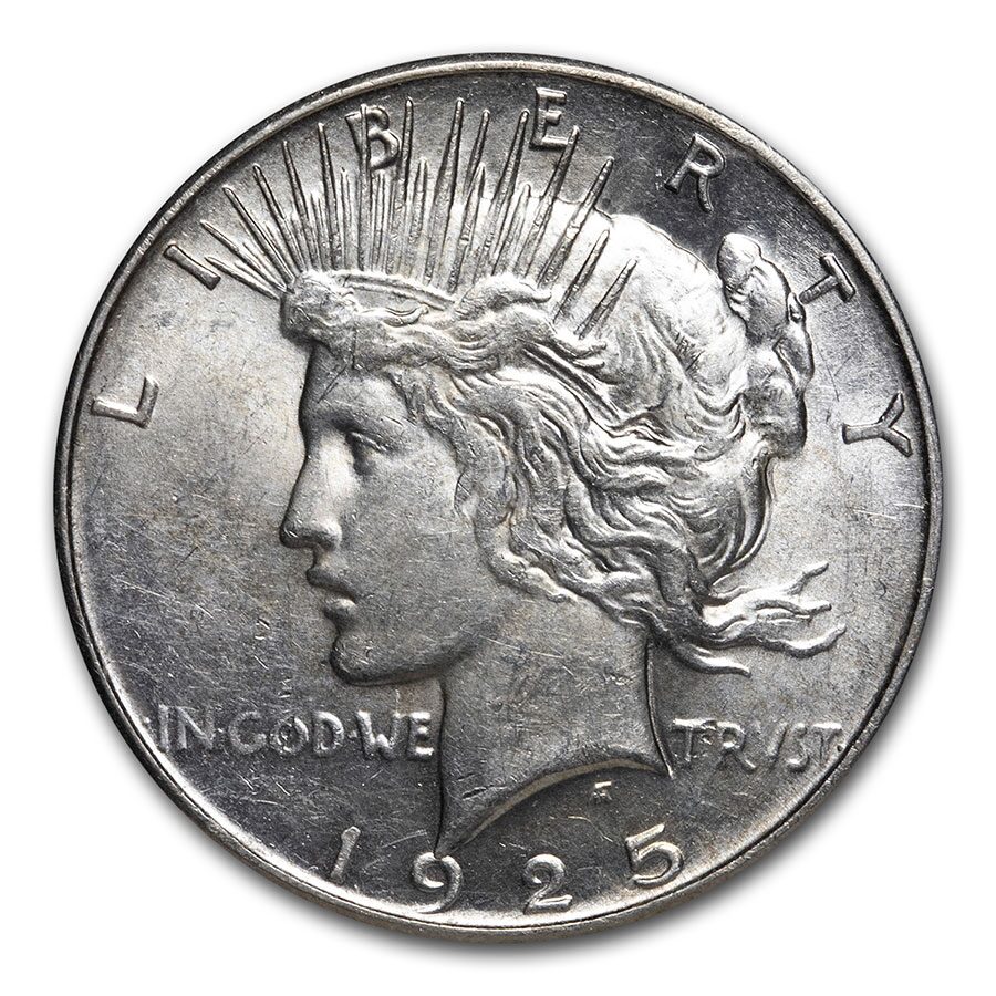 1925-S Peace Dollar AU-58