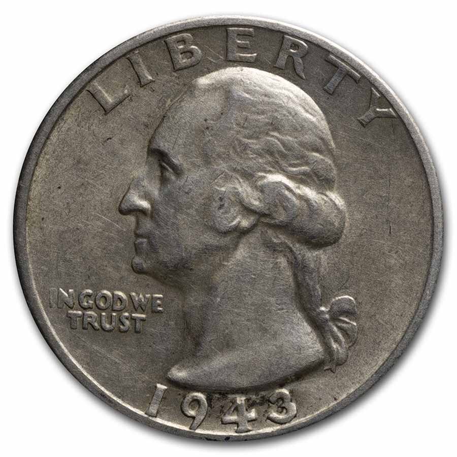 1943-S Washington Quarter AU