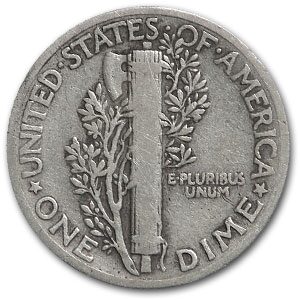 1942/41 Mercury Dime VG