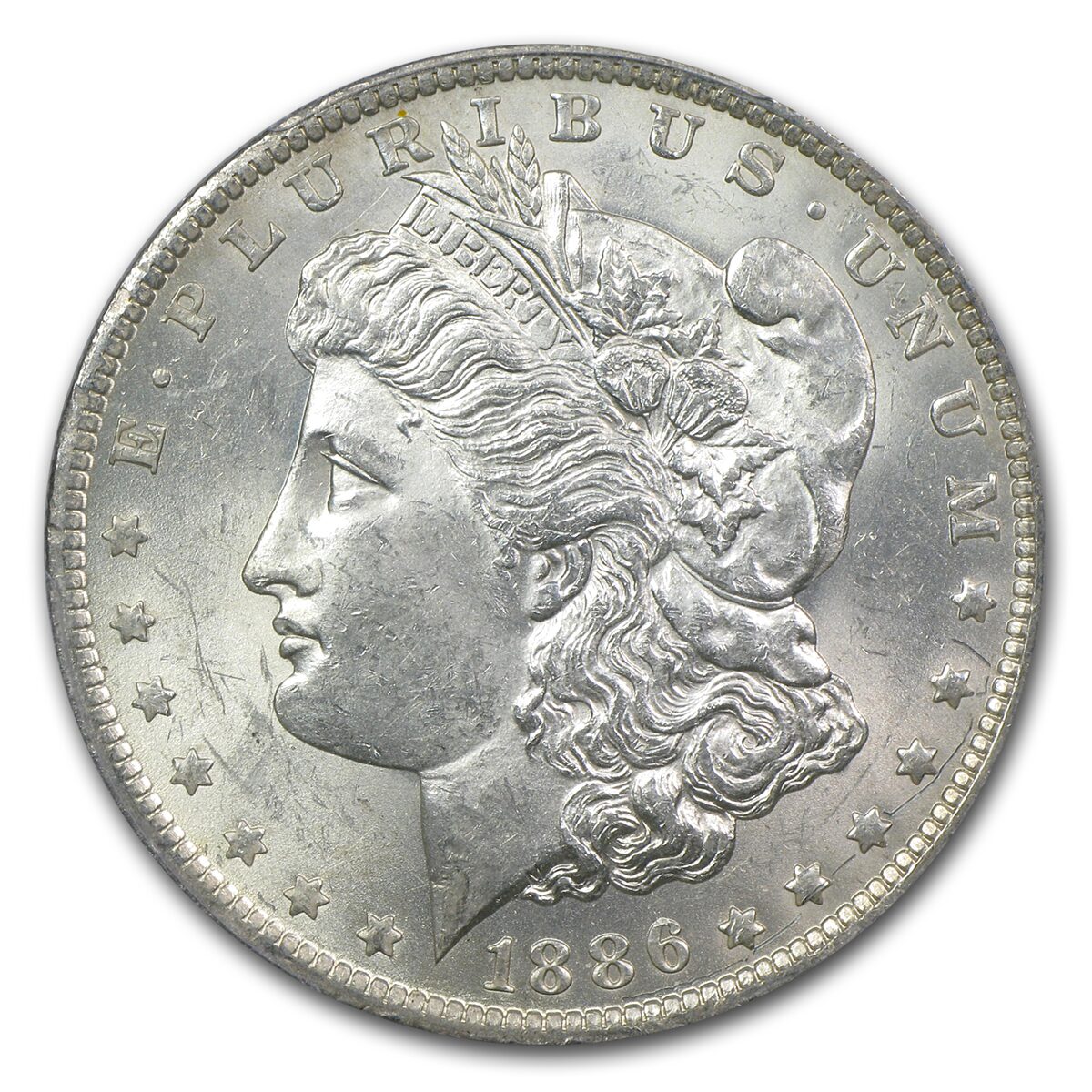 1886-O Stage Coach Morgan Dollar BU PCGS