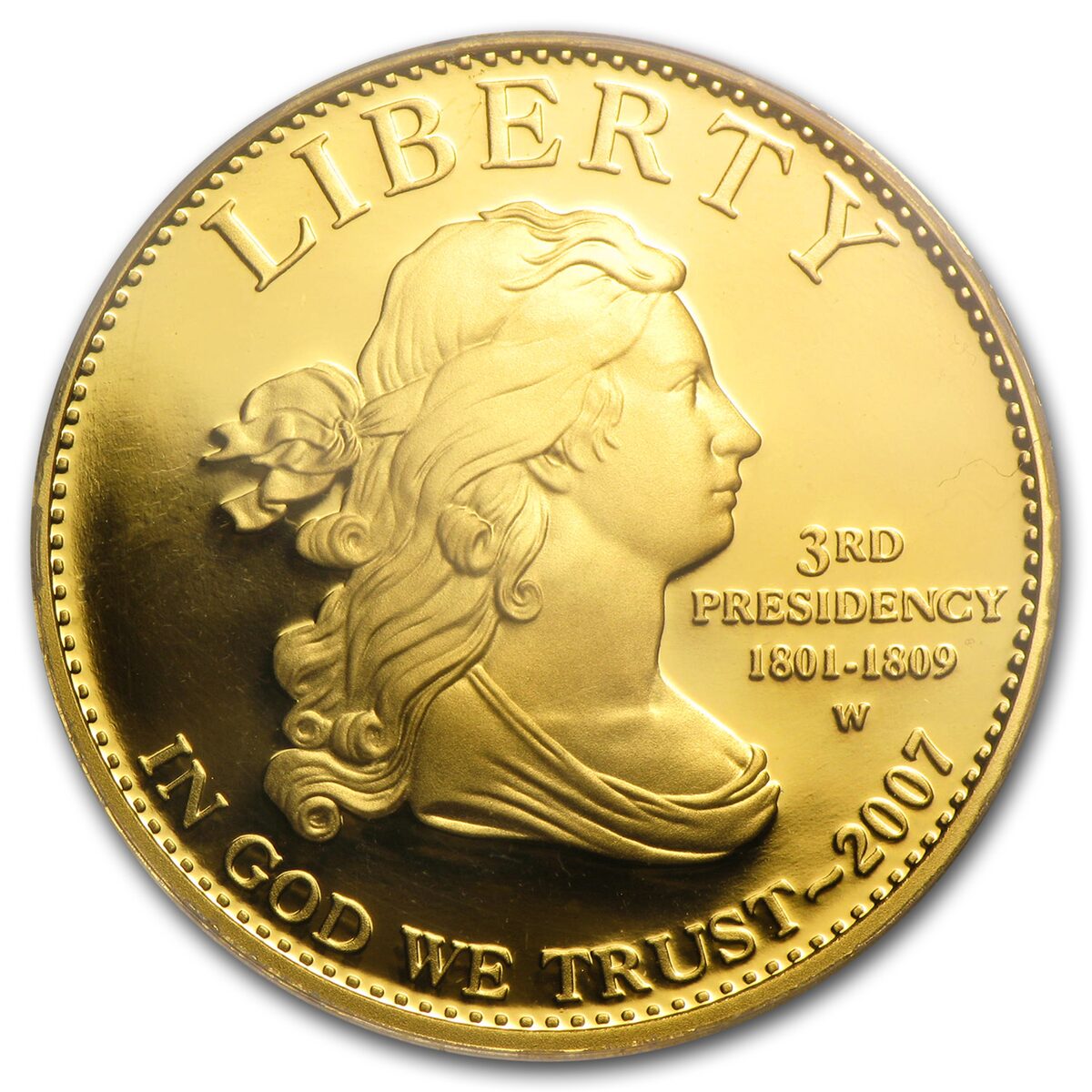 2007-W 1/2 oz Proof Gold Jefferson's Liberty PR-69 PCGS