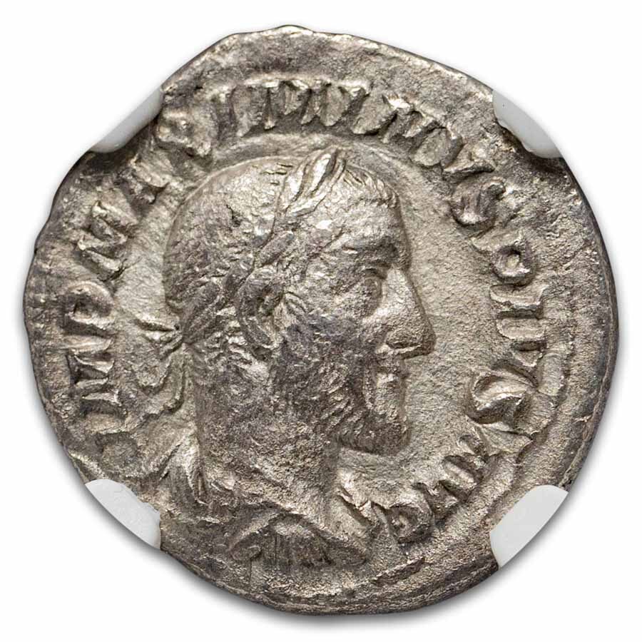 Roman Denarius Emperor Maximinus I (235-238 AD) VF NGC