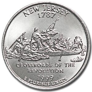 1999-P New Jersey State Quarter BU
