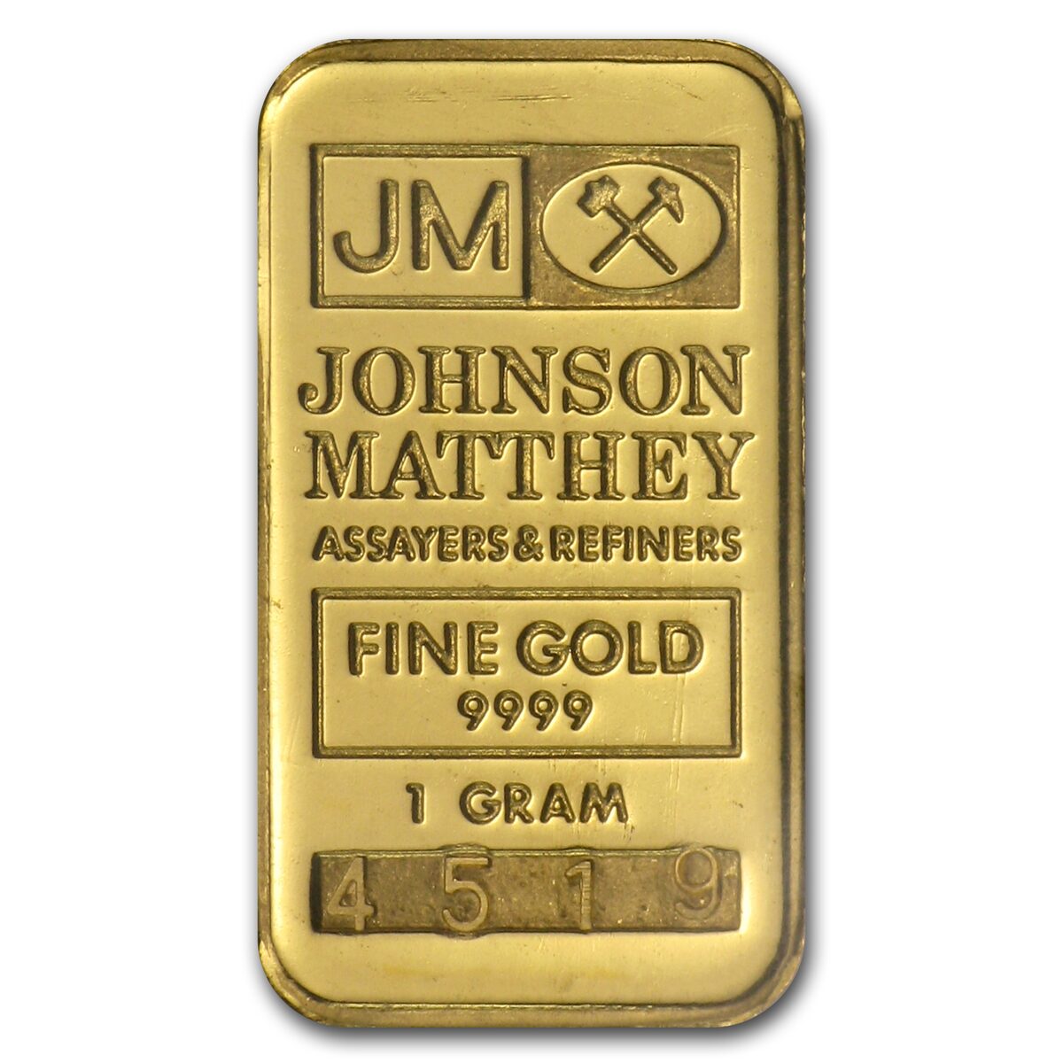 1 gram Gold Bar - Johnson Matthey