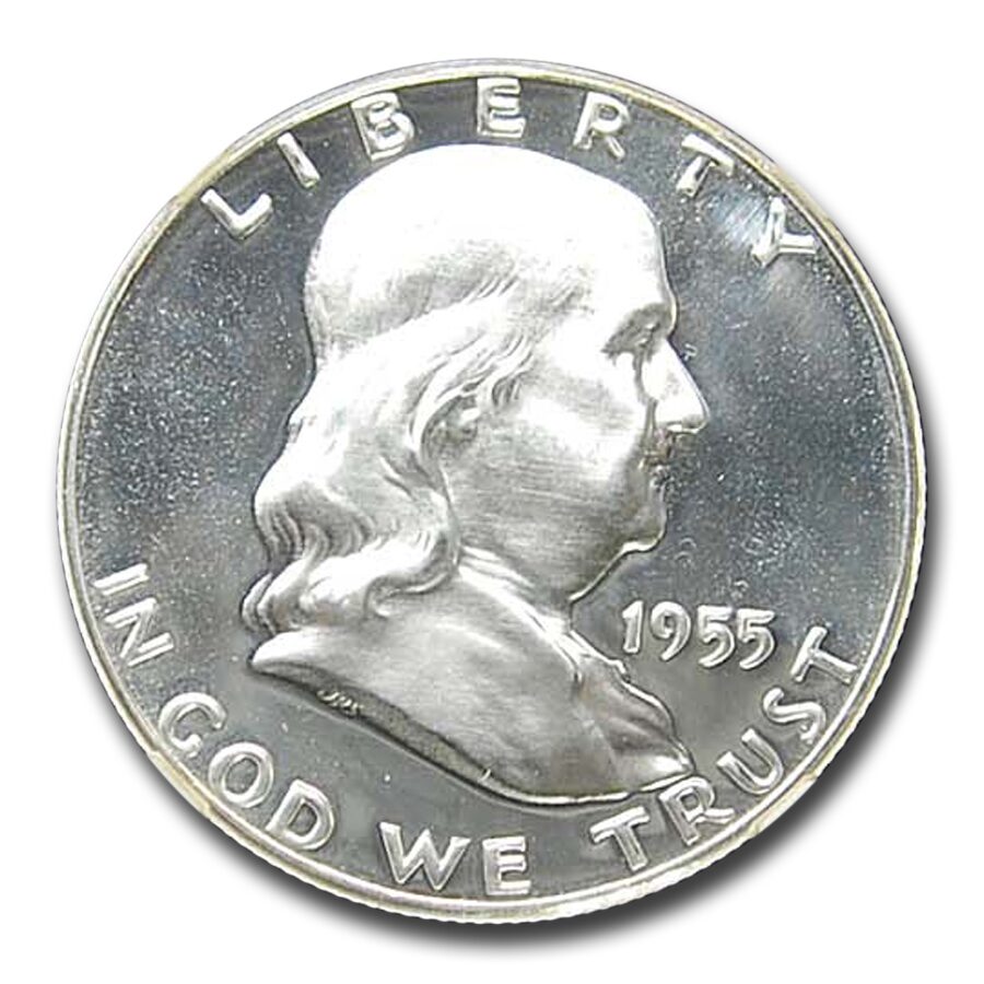 1955 Franklin Half Dollar PF-68 CAMEO NGC