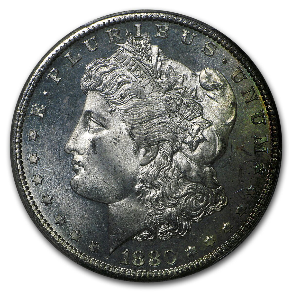 1880-S Morgan Dollar MS-65 PCGS (Obv/Rev Toning)