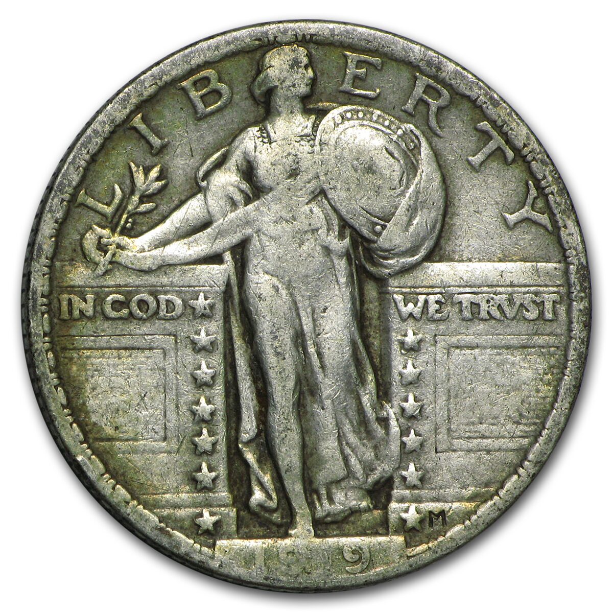 1919 Standing Liberty Quarter Fine (Partial Date)