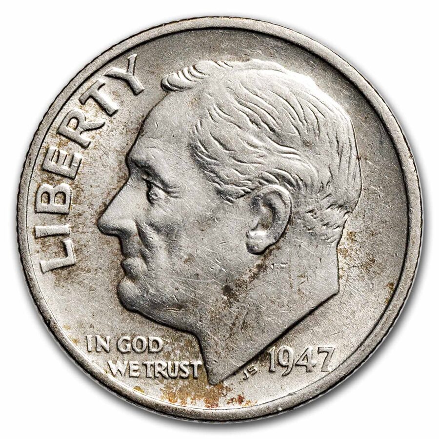 1947-S Roosevelt Dime AU