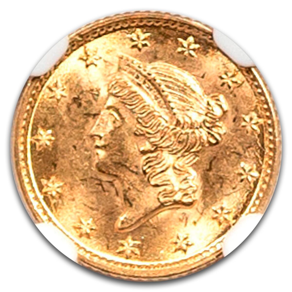 1854 $1 Liberty Head Gold Type 1 MS-61 NGC