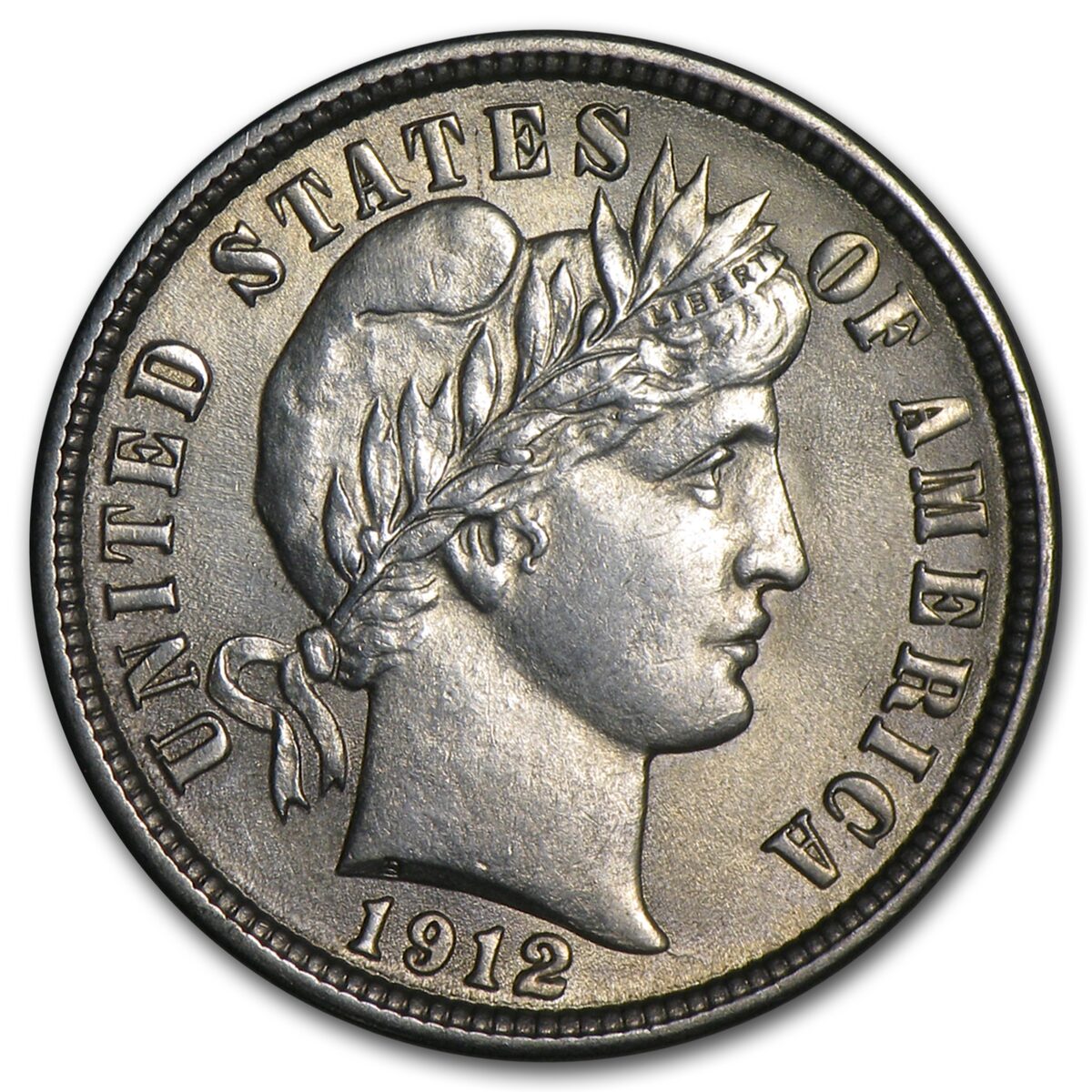 1912 Barber Dime AU