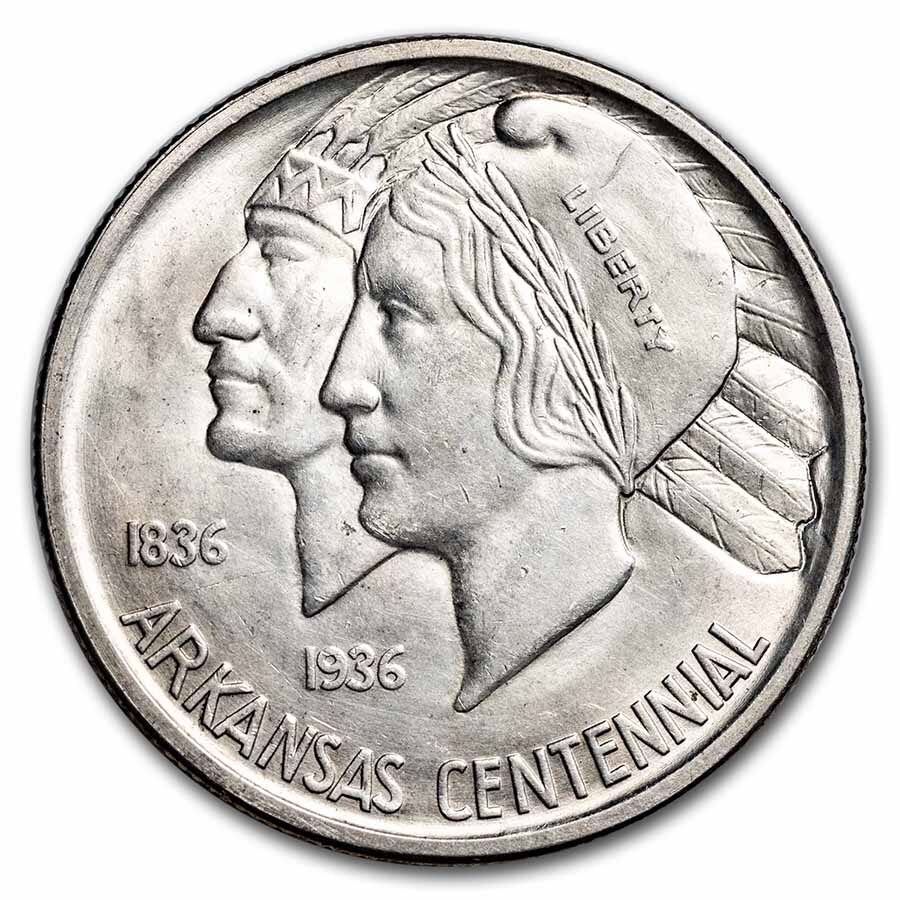 1936-D Arkansas Centennial Half AU