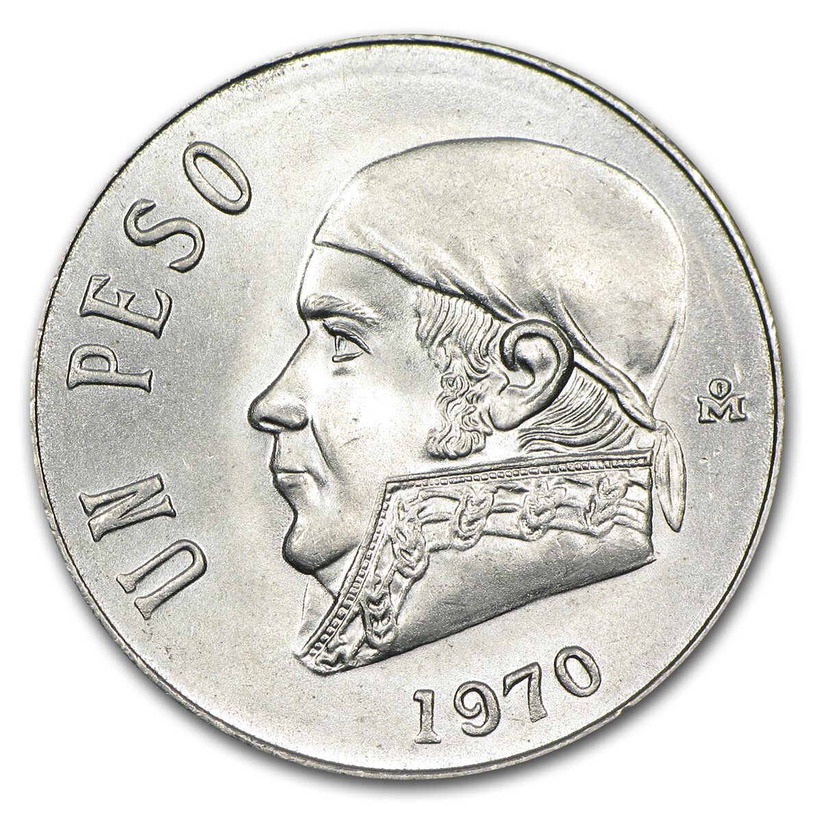 Mexico 1 Peso Jose Morelos (1970-1981) BU