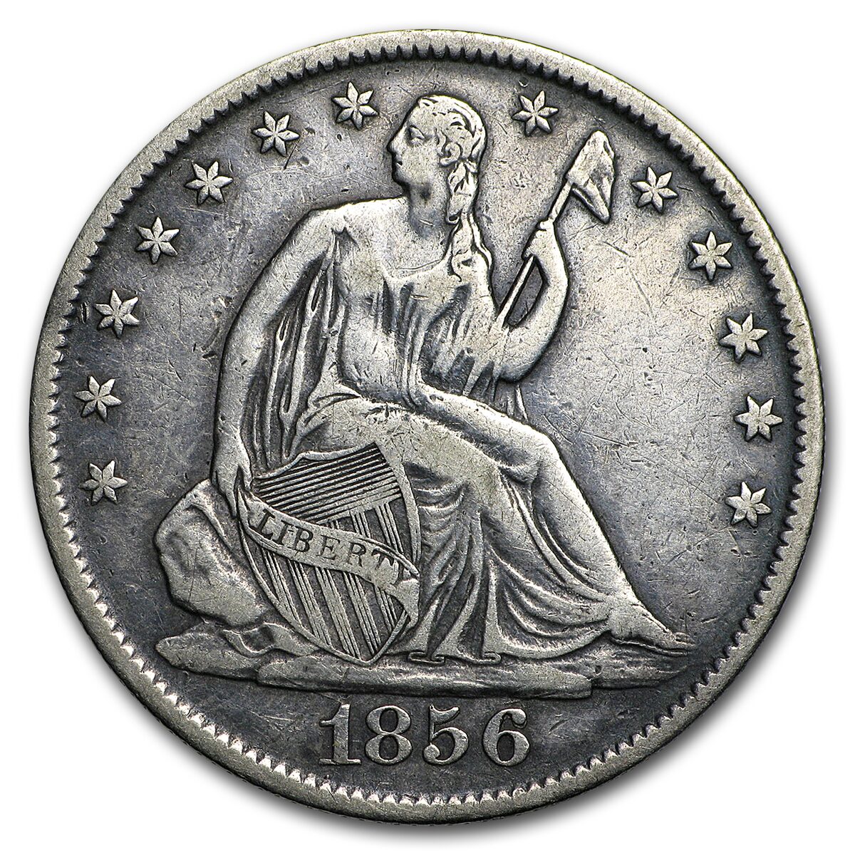 1856-O Liberty Seated Half Dollar VF