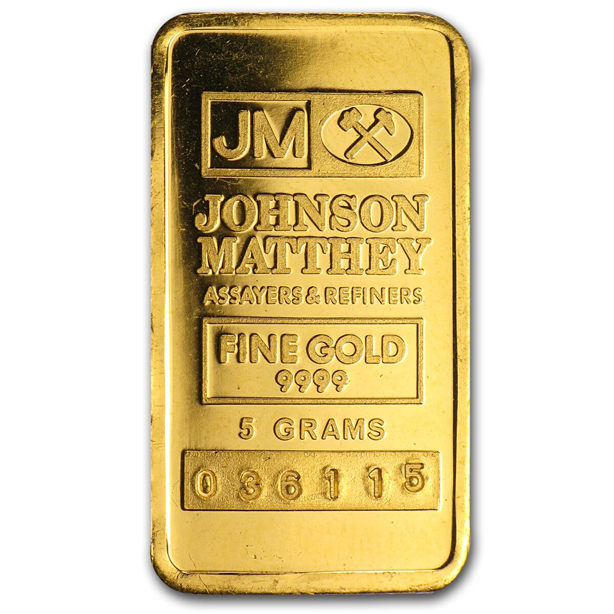 5 gram Gold Bar - Johnson Matthey