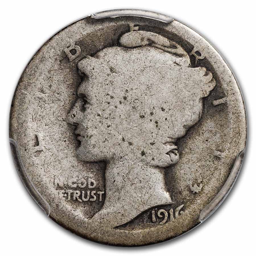 1916-D Mercury Dime Fair-2 PCGS