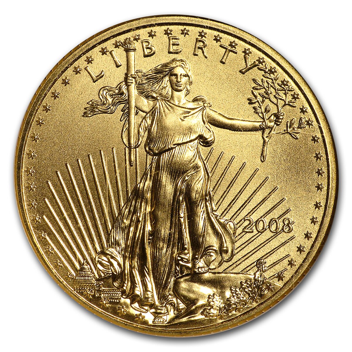 2008 1/4 oz American Gold Eagle MS-70 NGC