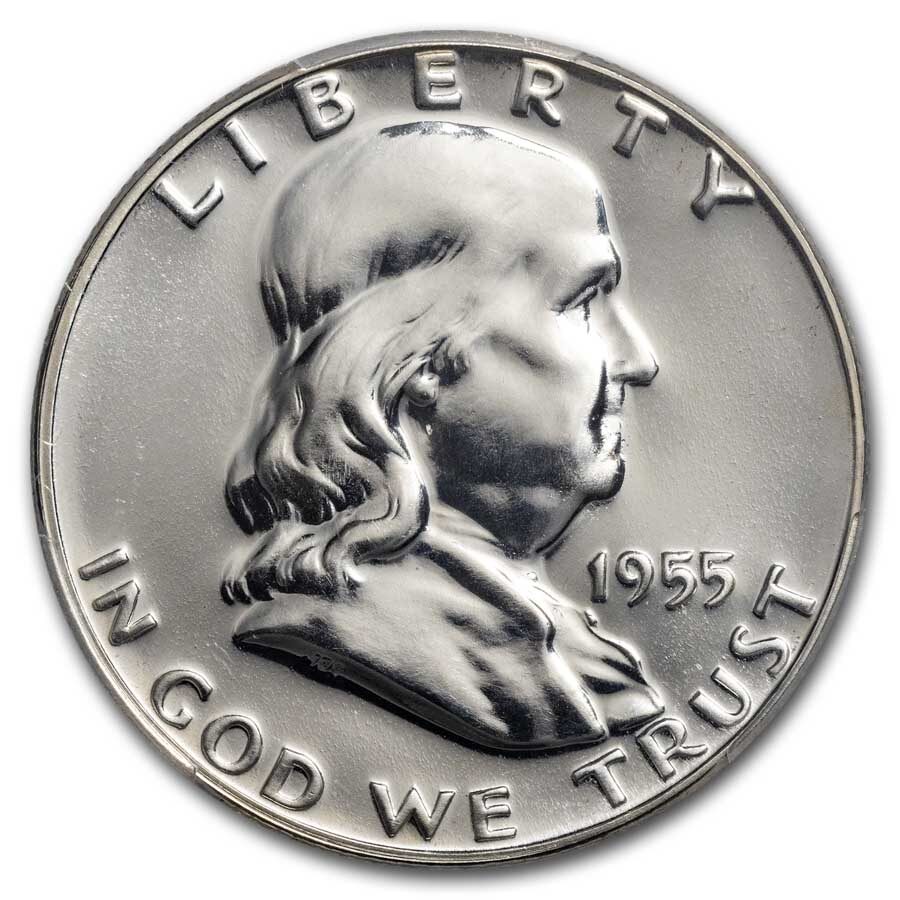 1955 Franklin Half Dollar PR-66 PCGS