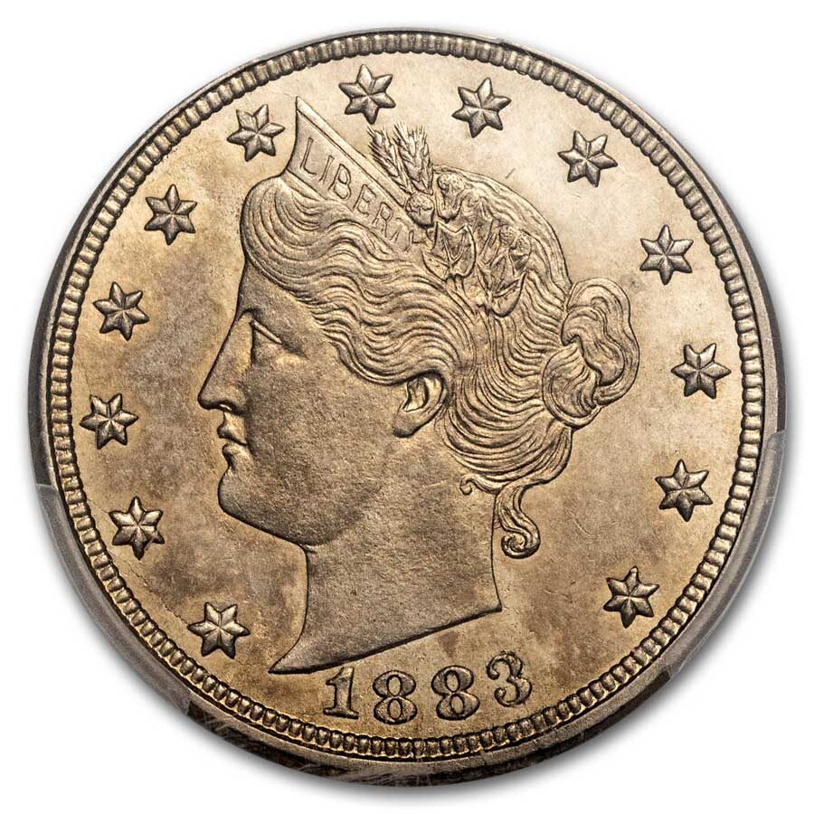 1883 Liberty Head V Nickel No Cents AU-58 PCGS
