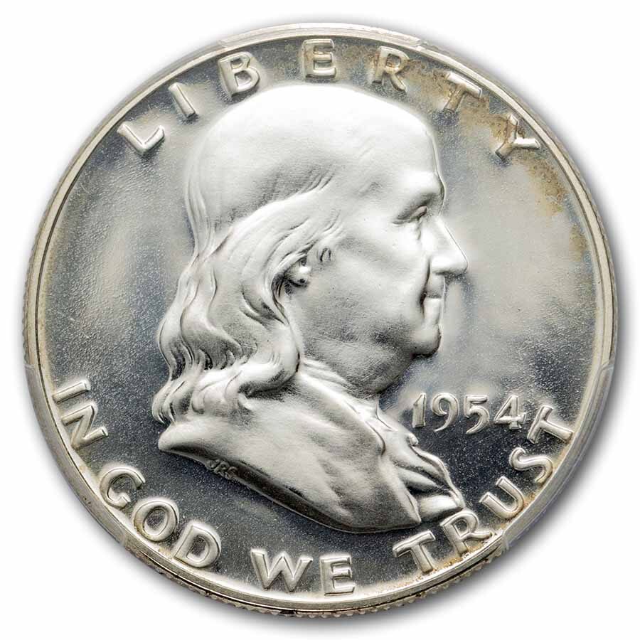 1954 Franklin Half Dollar PR-66 Cameo PCGS