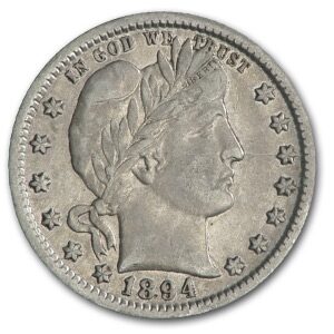 1894-O Barber Quarter XF