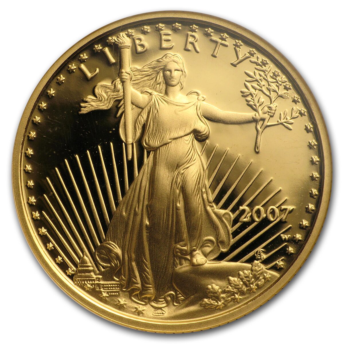 2007-W 1/4 oz Proof American Gold Eagle PF-70 NGC (ER)