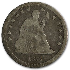 1877-S Liberty Seated Quarter VG