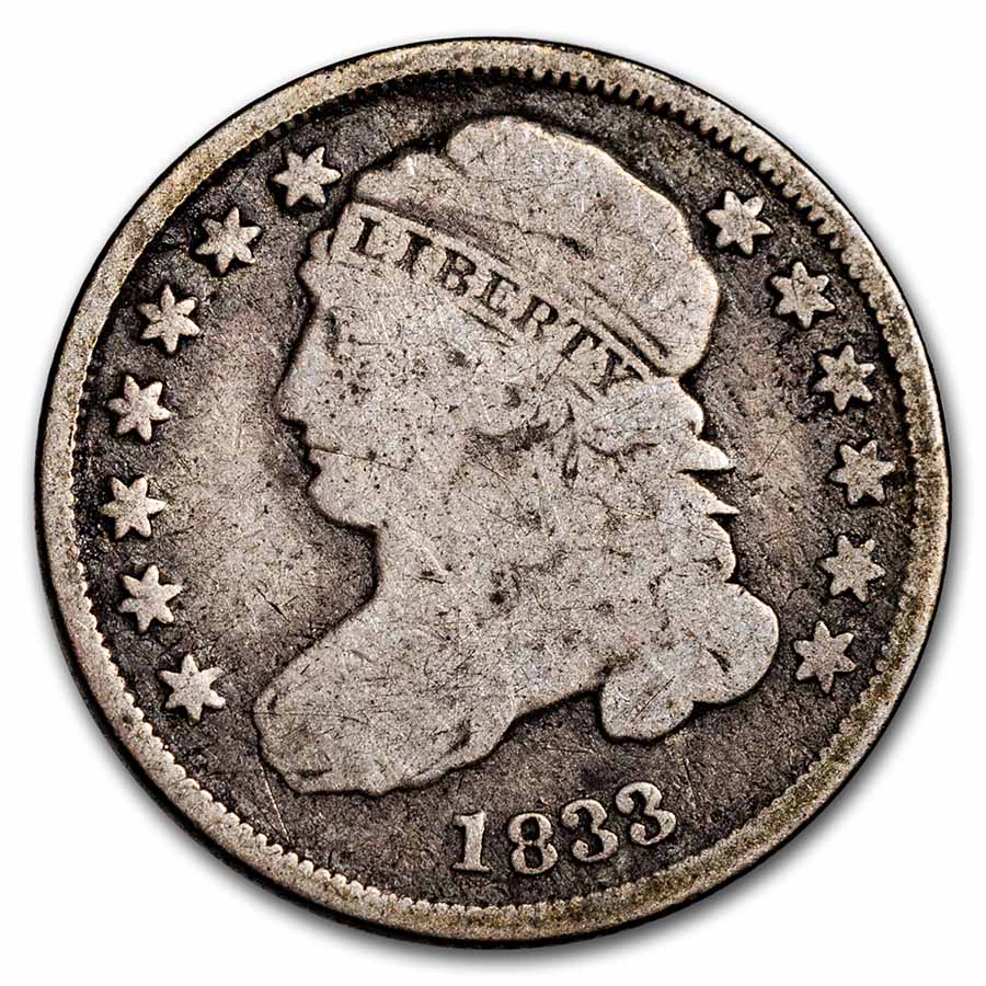 1833 Capped Bust Dime VG