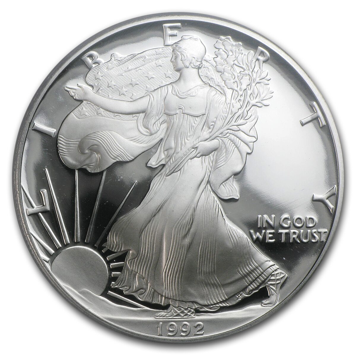 1992-S Proof American Silver Eagle PR-70 PCGS