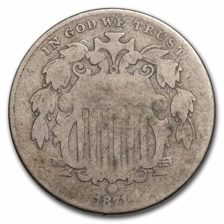 1871 Shield Nickel Good