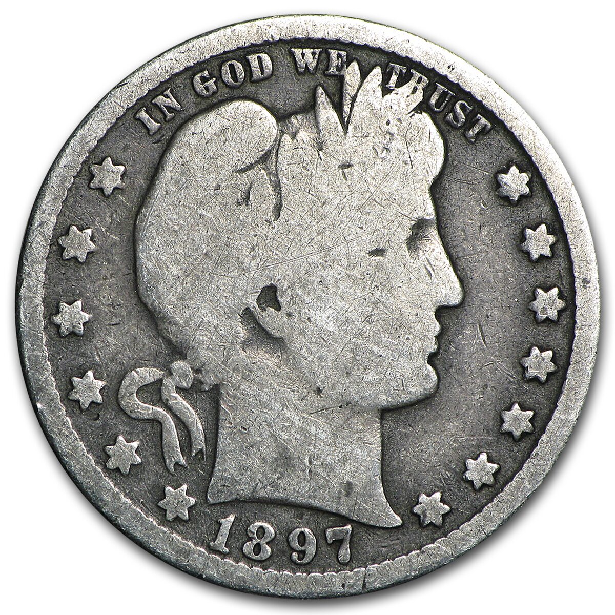 1897-O Barber Quarter Good