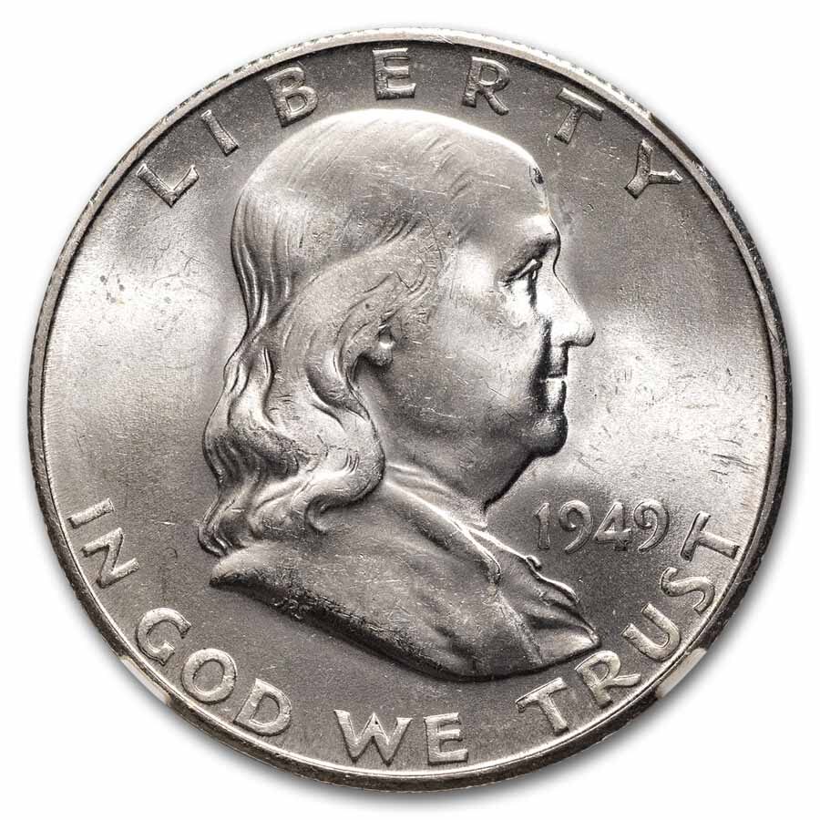 1949-S Franklin Half Dollar MS-64 NGC
