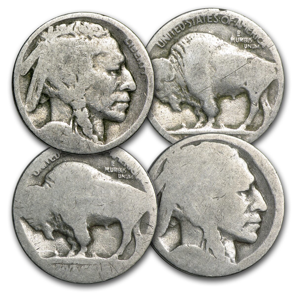1913-1938 Buffalo Nickels (No Dates)