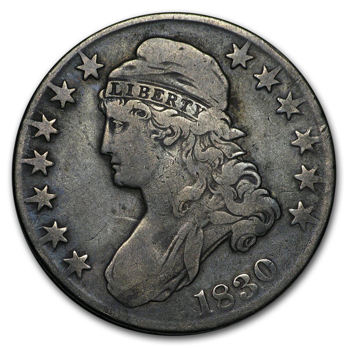 1830 Bust Half Dollar Fine (Small 0)