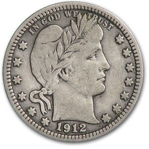 1912 Barber Quarter Fine