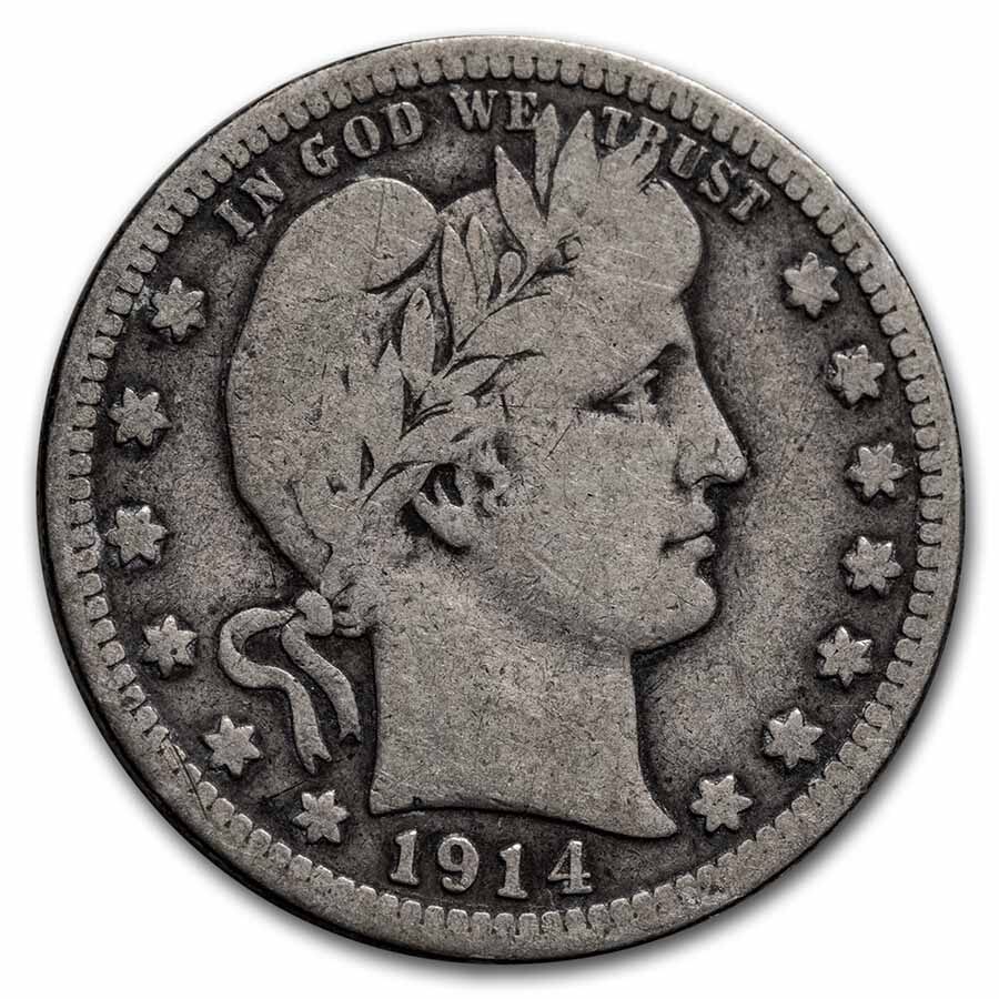 1914-D Barber Quarter VG