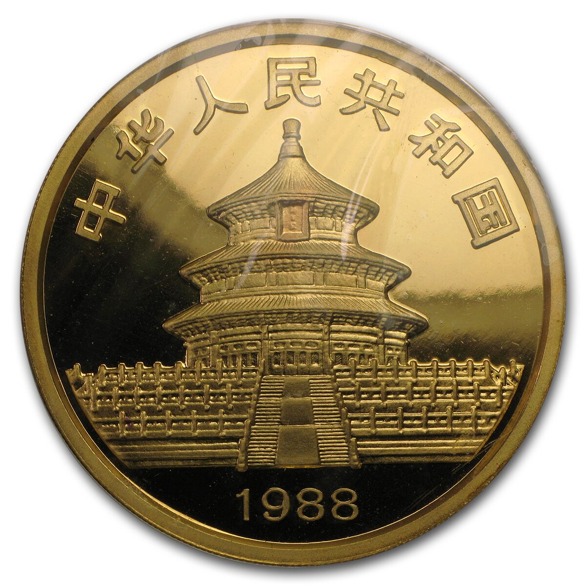 1988 China 5 oz Gold Panda Proof (w/Box & COA)