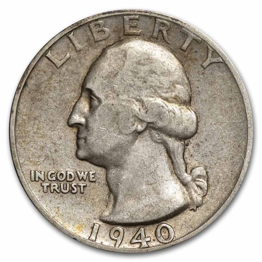 1940-D Washington Quarter VF