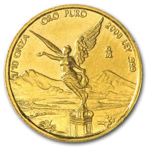 2008 Mexico 1/10 oz Gold Libertad BU