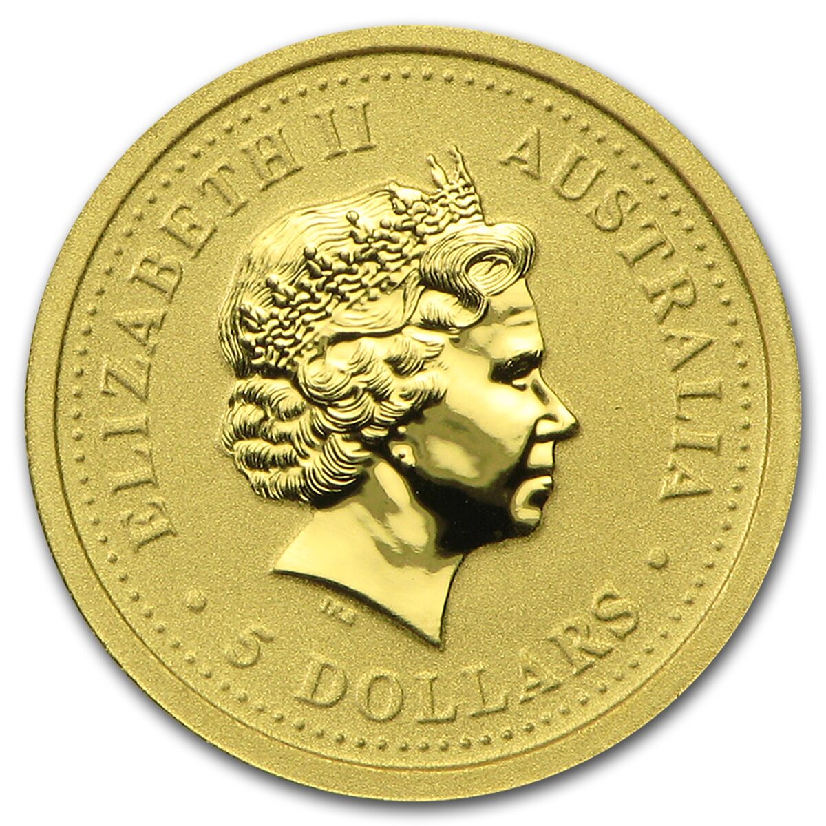 2004 Australia 1/20 oz Gold Lunar Monkey BU (SI, Colorized)