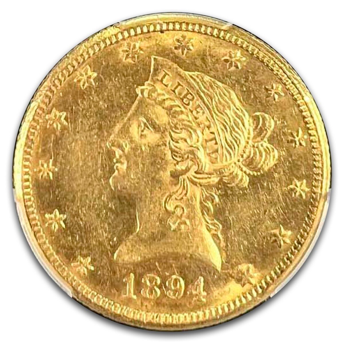 1894-O $10 Liberty Gold Eagle AU-58 PCGS