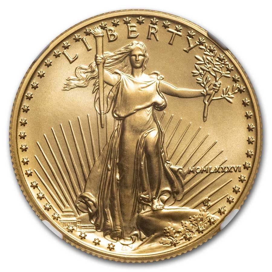 1986 1/2 oz American Gold Eagle MS-70 NGC