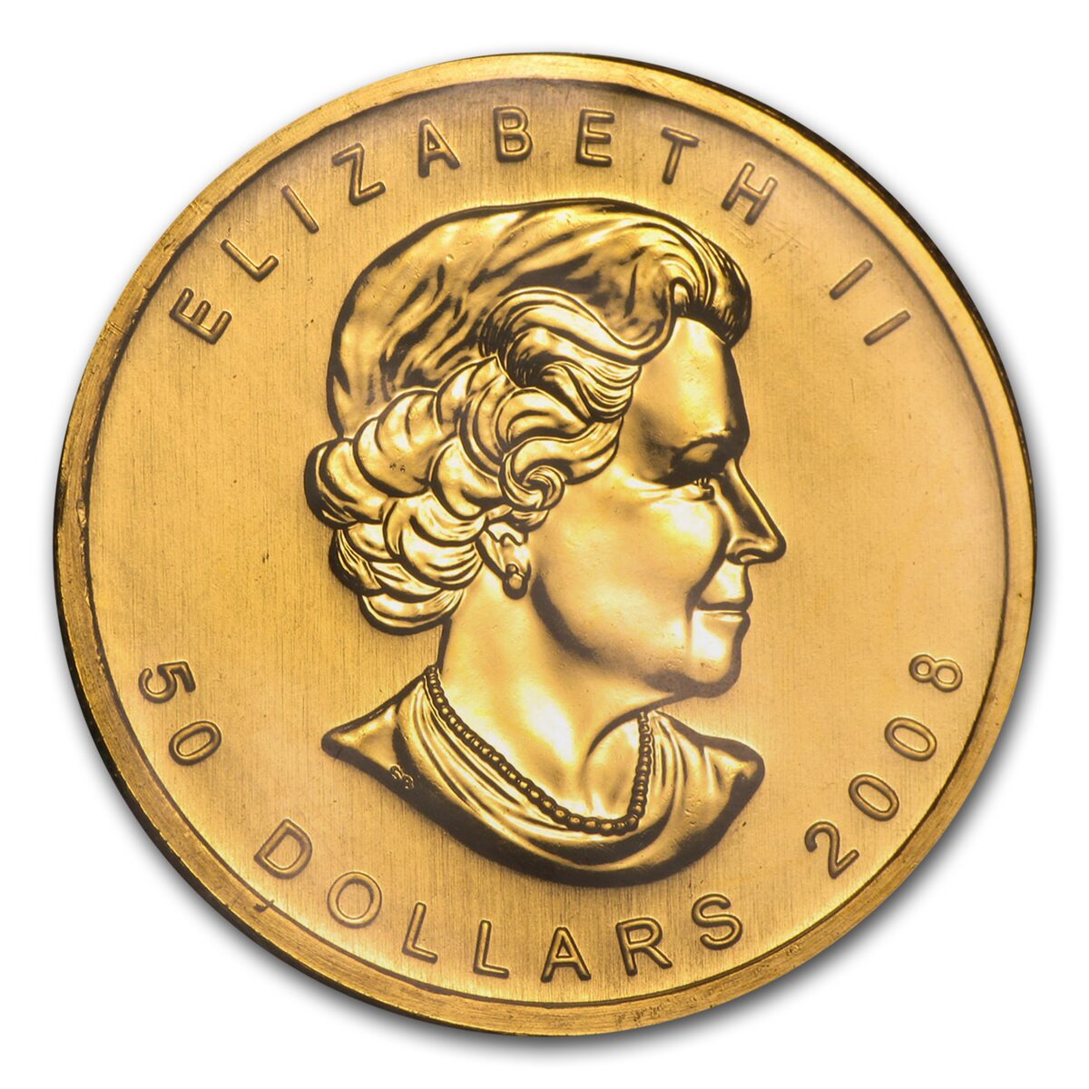 2008 Canada 1 oz Gold Maple Leaf BU (Vancouver Olympics)