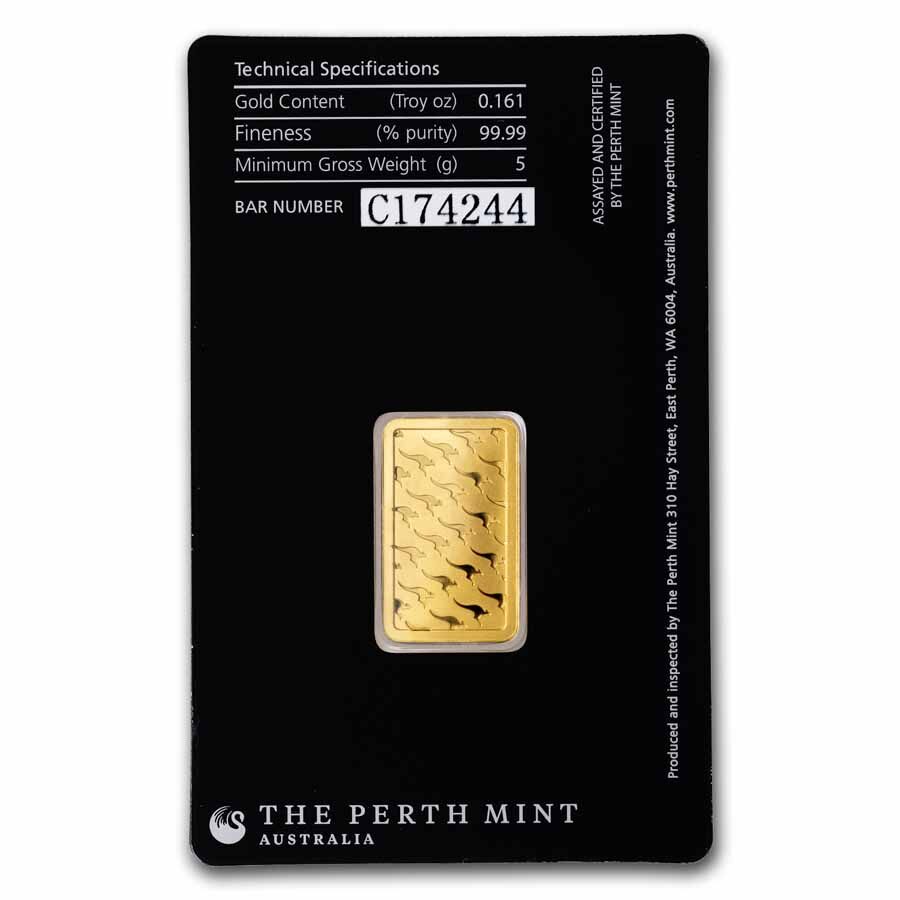 5 gram Gold Bar - The Perth Mint (In Assay)