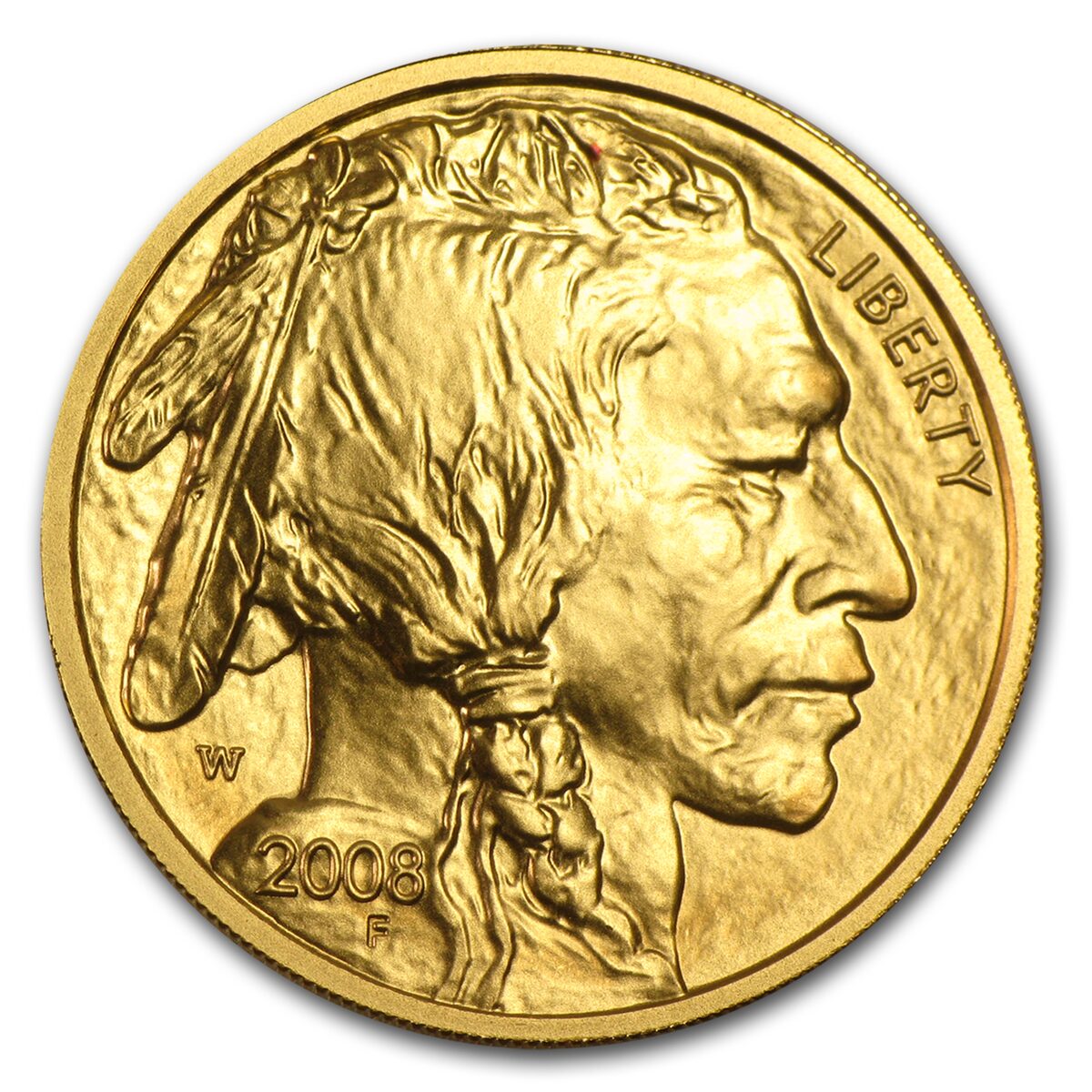 2008-W 1/4 oz Gold Buffalo BU (w/Box & COA)
